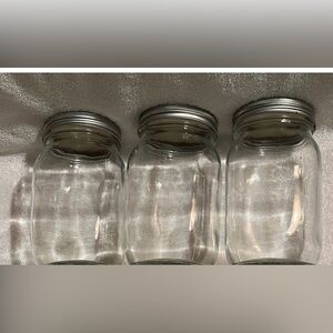 3 wide mouth canning jars